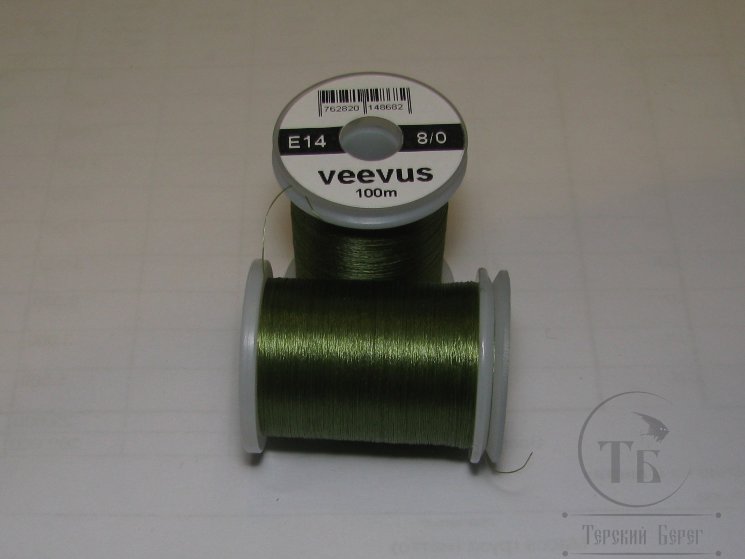 Mонтажная нить Veevus 8/0  100 m Olive