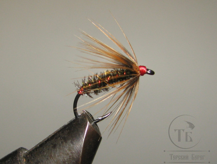 Муха Soft Hackle ( 14 ) RH Badger Brown Peacock кр. F 11 № 10