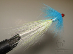 Муха лососёвая английское крыло WG Tube ( 4А ) Plastic 1 дюйм RH Fl. Yell./ Wh./SDB Бурная 26 