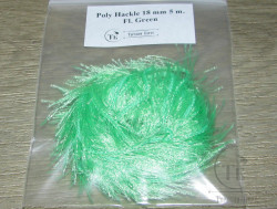 Синель Poly Hackle Fl. Green 18 mm 5 m
