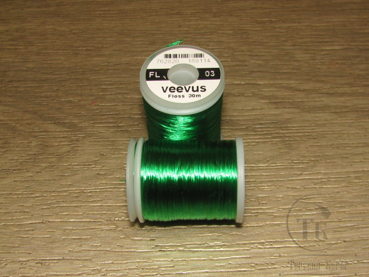 Искусственный шелк Floss Greenhighlander 30 m. Veevus