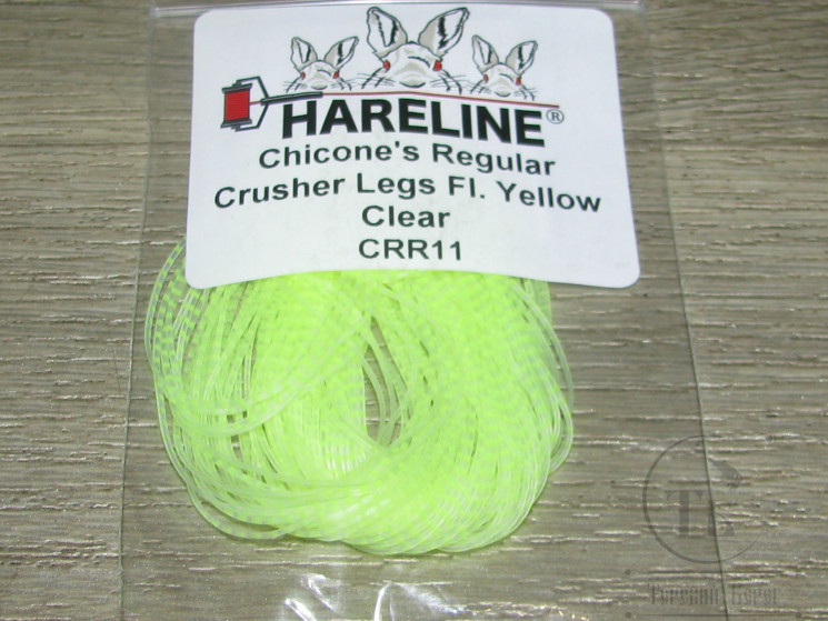 Силиконовые ножки Chicones Regular Crusher Legs Fl. Yellow Clear Hareline