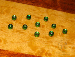 Вольфрамовый шарик с круглым отверстием D 3,3 Metallic Green (10 шт)