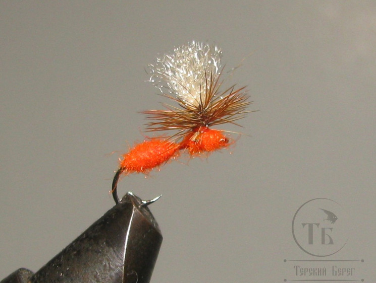 Муха Парашют / Parashute ( 12 ) Fl.Orange Ant №14