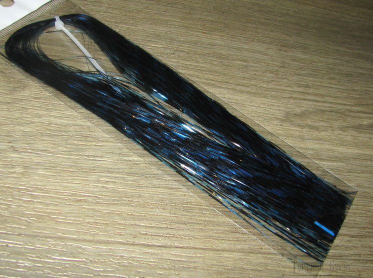Плоский люрекс Grizzly Flashabou Lt. Blue / Black 