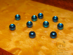 Вольфрамовый шарик с круглым отверстием D 3,3 Metallic Blue (10 шт)