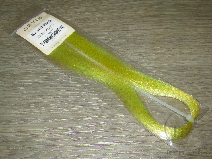 Крученый люрекс Crystal Flash Lime Green Orvis