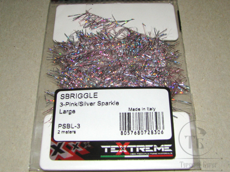 Синель Sbriggle Sparkle Large Pink / Silver 2 meters Textreme
