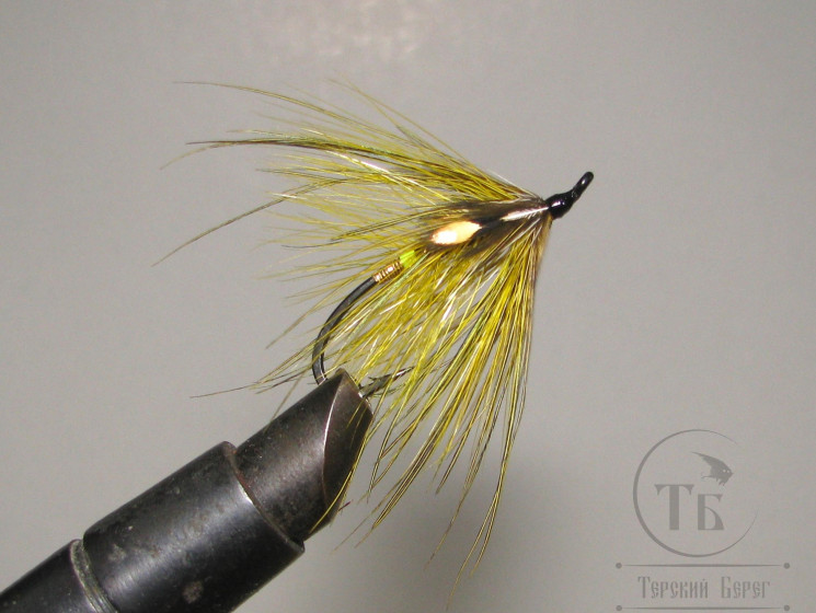Муха лососевая на одинарнике ( 3 ) Spey Topol кр Kumho Salmon Black № 4
