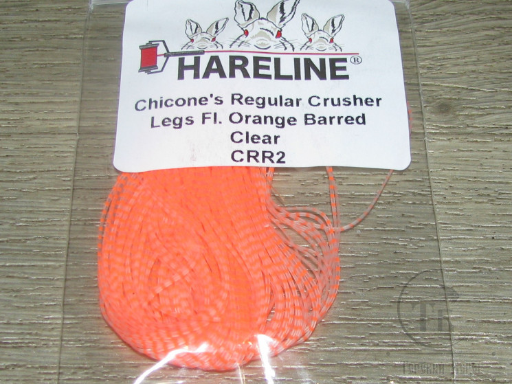 Силиконовые ножки Chicones Regular Crusher Legs Fl. Orange Clear Hareline