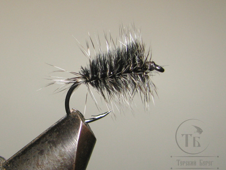 Муха Палмер PLM ( 7 ) Grizzly Black # 10