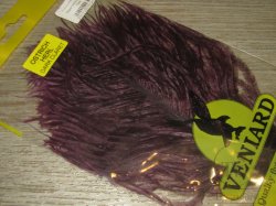 Часть крупного пера страуса Ostridge Herl Dk. Claret Veniard