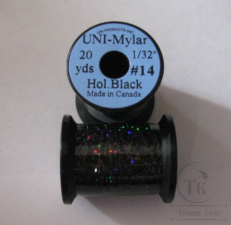 Плоский люрекс UNI Mylar 20 yds 1/32 # 14 Hol Black