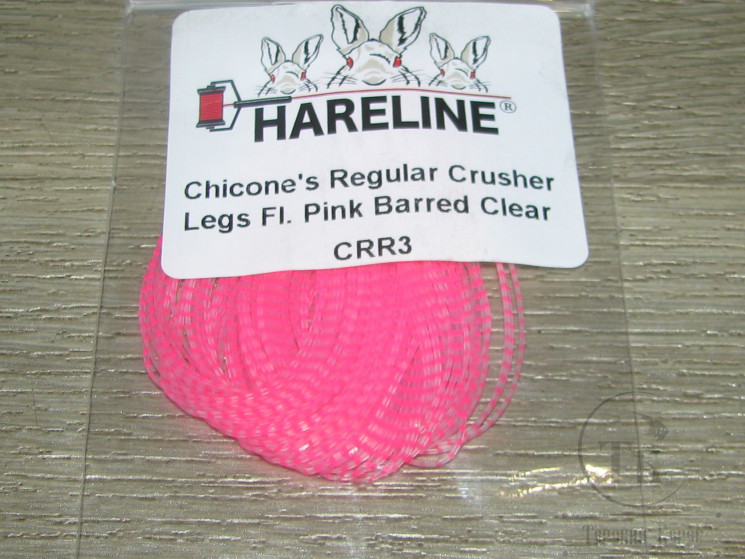 Силиконовые ножки Chicones Regular Crusher Legs Fl. Pink Clear Hareline