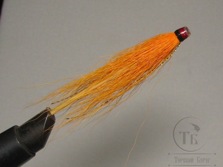 Муха лососёвая английское крыло WG Tube ( 22 ) Plastic 1 дюйм  Fl. Orange  (флюр оранжевая)