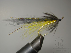 Муха лососевая на одинарном крючке ( 2 ) "Golden Killer"  Kumho Salmon Gold № 2