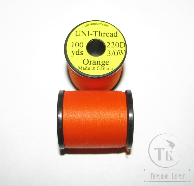 Монтажная нить UNI THREAD 3/0 Orange 100 yds