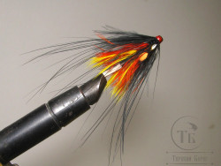 Муха лососёвая Spey Tube ( 8 ) RH Heron Williegunn пластиковая трубка 1,0 дюйм