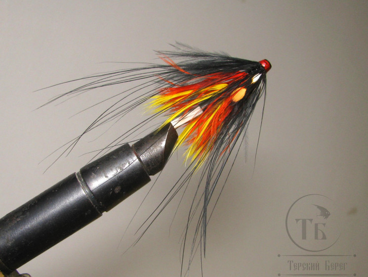 Муха лососёвая Spey Tube ( 8 ) RH Heron Williegunn пластиковая трубка 1,0 дюйм