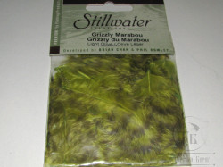 Перья Гризли Марабу Grizzly Marabou Lt. Olive Stillwater