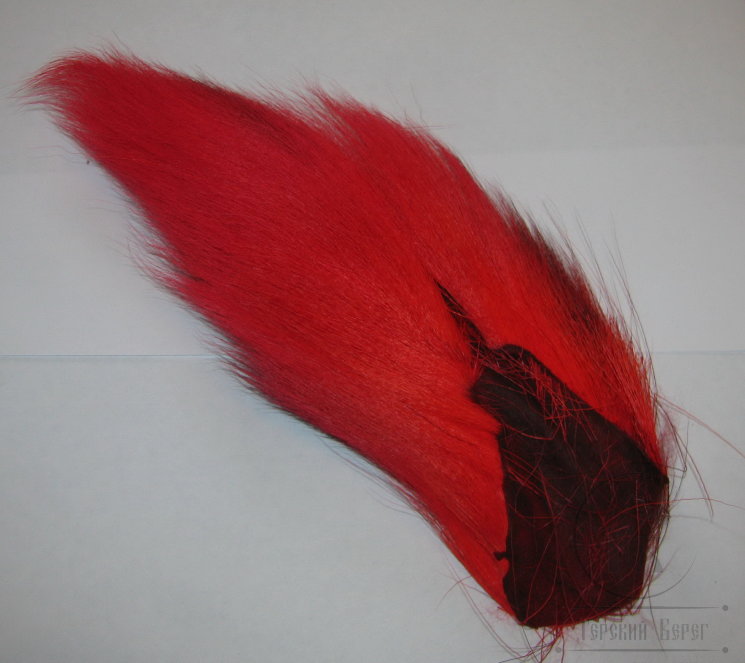 Хвост оленя средний флюр красный / Bucktail Medium Fl Red