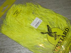 Часть крупного пера страуса Ostridge Herl Yellow Veniard