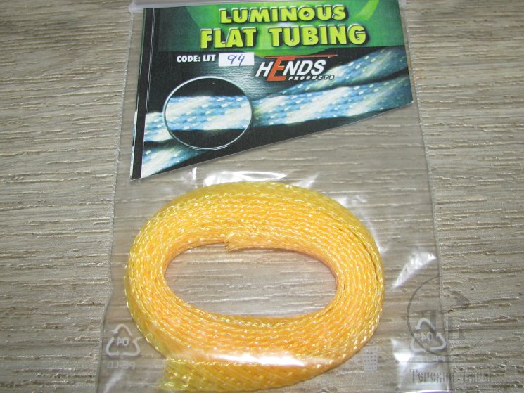 Светонакопительная плоская трубочка для тел мальков Luminous Flat Tubing № 94 Fl. Orange Hends