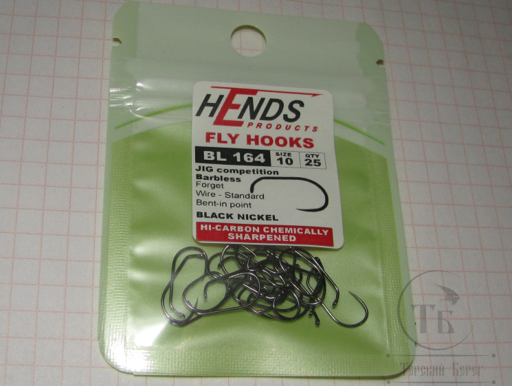 Крючок безбородый джиговый Hends Jig BL 164 № 10 ( 25 шт )