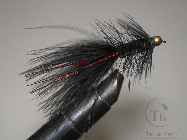 Муха Woolly Bugger Black / Чёрный № 6