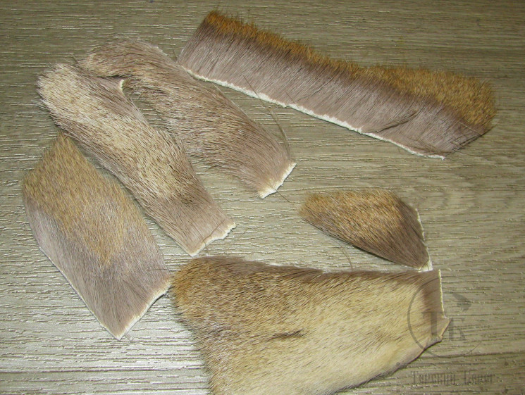 Мех косули ( обрезки ) Deer Roe Natural 