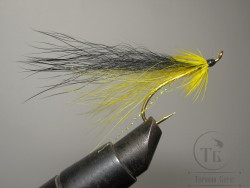 Муха лососевая на одинарном крючке ( 4 ) "Golden Killer" YH Var. Kumho Salmon Gold № 1/0