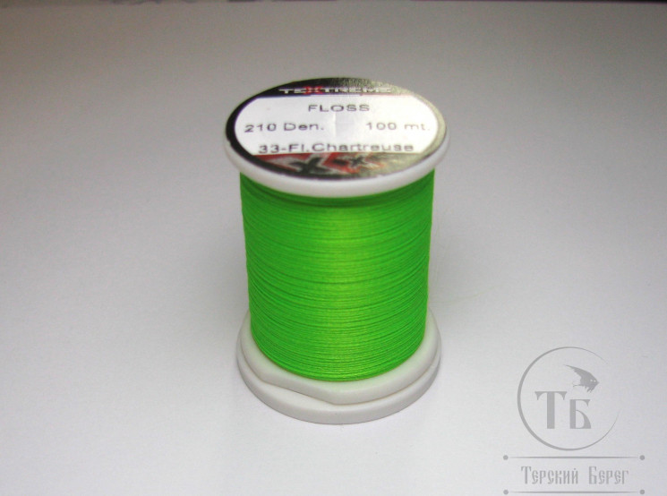 Искусственный шелк Floss 100 m. 210 den. Fl. Chartreuse Textreme