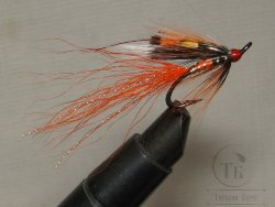 Лососёвая муха Shrimp ( 42 ) Orange Classic  Partridge Patriot Black № 8