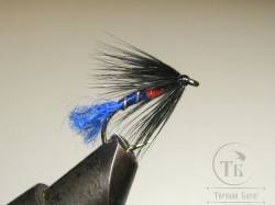 Муха Soft Hackle ( 21 ) SH Fl. Red Black Blue Tail кр. № 12