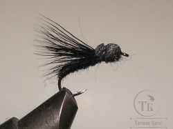Муха Caddis Foam ( 1 ) Black кр. № 10