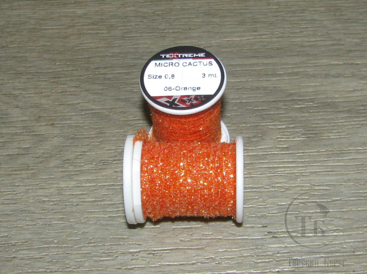 Микро кактусовая синель на катушке Micro Сactus Chenelle SMCA  0,8  Orange Textreme