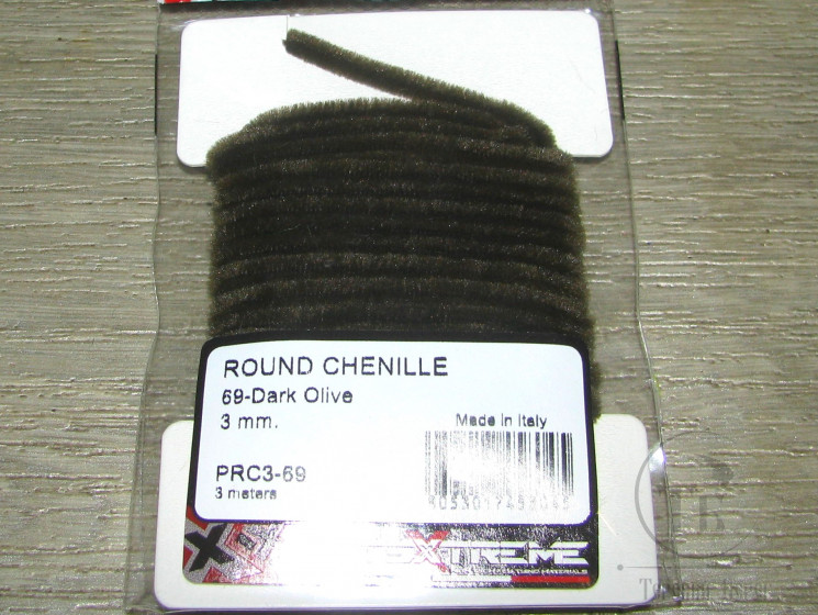 Round Chenille 3 mm. Dk. Olive Textreme