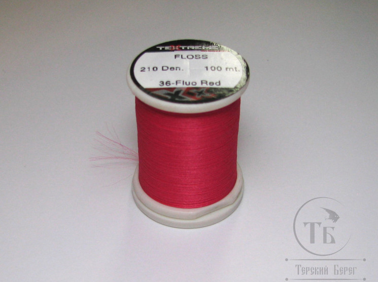 Искусственный шелк Floss 100 m. 210 den. Fl. Red Textreme