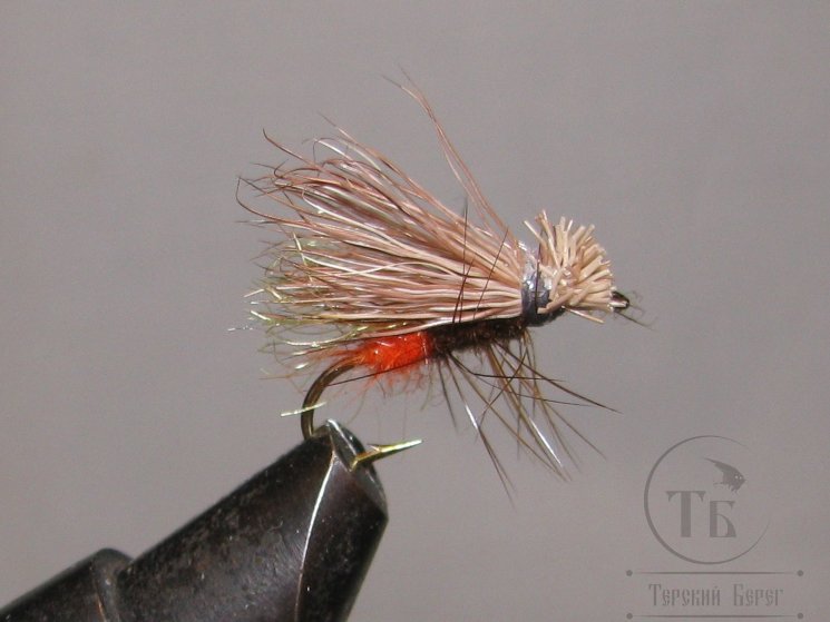 Mуха Caddis ( 46 ) Orange tag  кр. Long № 12
