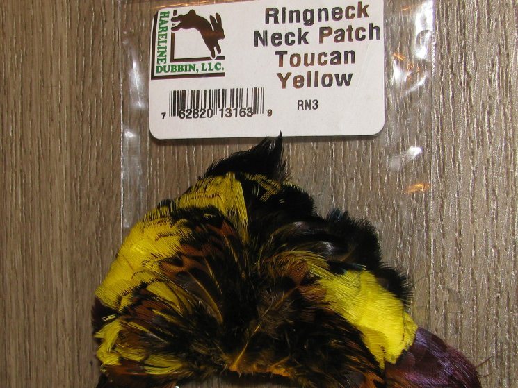 Шейные перья охотничьего фазана Ringneck Neck Patch Toucan Yellow Hareline