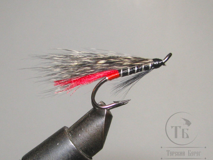 Муха лососевая на двойнике Grizzly Monkey ( 10 ) Red Butt GRM DL71 № 4