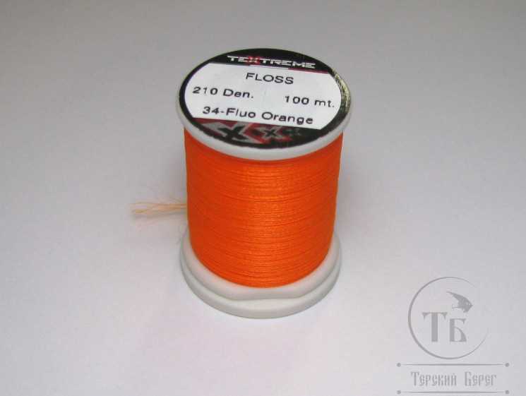 Искусственный шелк Floss 100 m. 210 den. Fl. Orange Textreme
