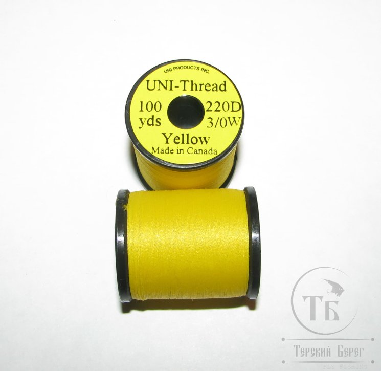 Монтажная нить UNI THREAD 3/0 Yellow 100 yds
