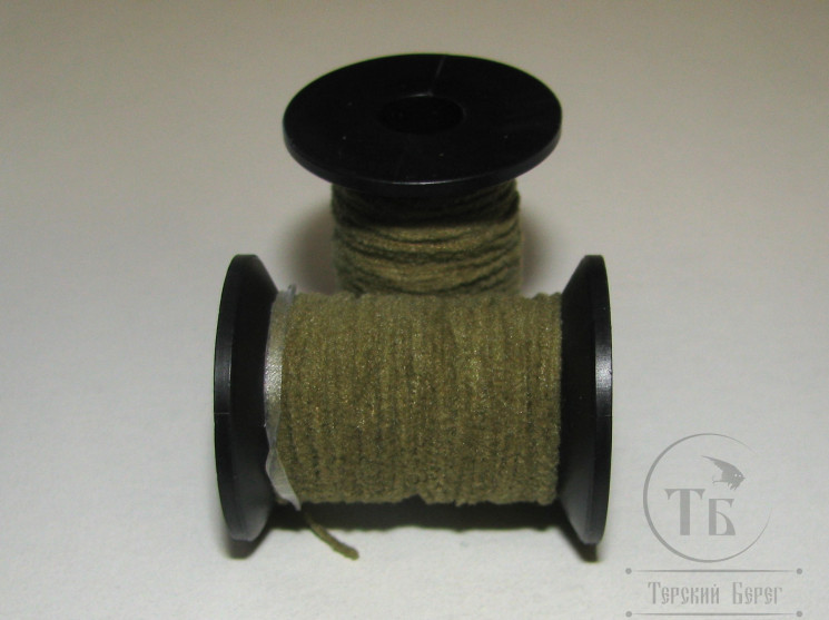 Микро синель Microchenille Olive Gray 0,8 мм 5 м Терский берег