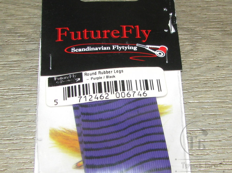 Силиконовые ножки Round Rubber Legs Barred Purple / Black Future Fly