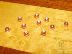 Вольфрамовый шарик с круглым отверстием D 3,8 Metallic Lt. Pink (10 шт)