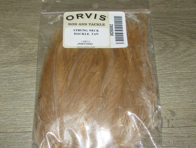 Перо скальпа петуха Strong Neck Hackle Tan Orvis