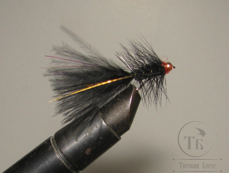 Муха Woolly Bugger Black / Чёрный № 14