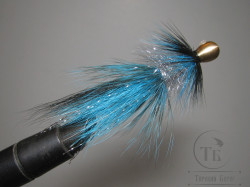  Муха лососёвая на головке пуле "Кольская" тяжелая ( 4 ) Blue Herring