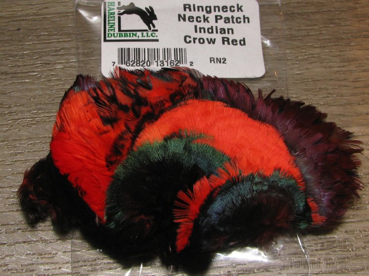 Шейные перья охотничьего фазана Ringneck Neck Patch Indian Crow Red Hareline